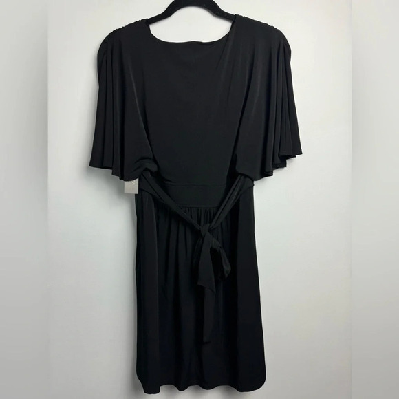 Laundry by Shelli Segal short sleeve black midi dress size 8 - Picture 5 of 8